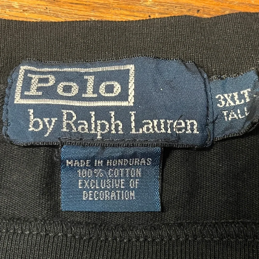Polo Ralph Lauren Pocket T Shirt 3XLT Black Red Pony Tall Cotton Classic Tee